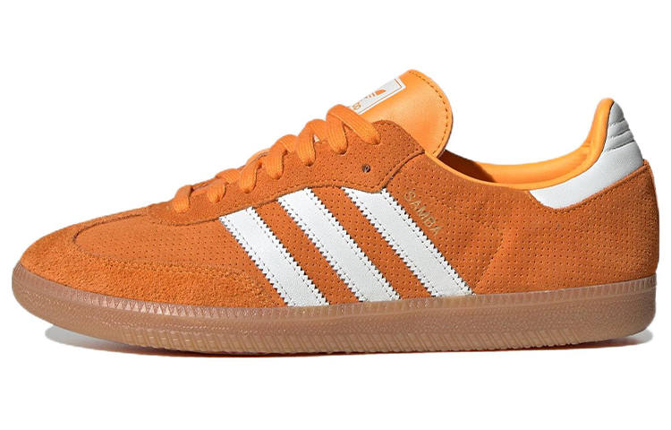 Adidas Originals SAMBA OG Comfortable Low top Skateboard Shoes Unisex Orange Yellow