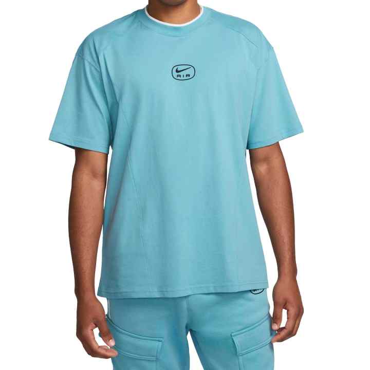 Nike Nike Air T Shirts Men's Denim Blue/Black Crew Neck Moderate