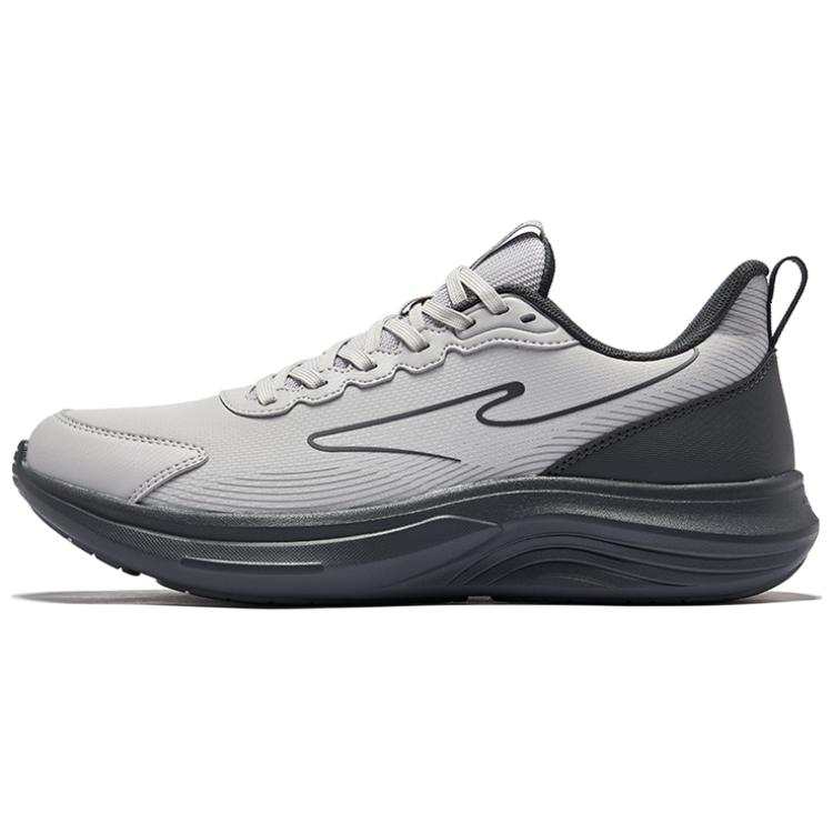 Erke Cushioning Rebound Low top Running Shoes Men's Mist Gray Carbon Gray
