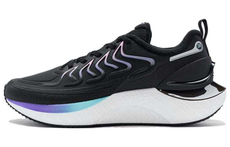 XTEP Wind And Fire 27 Cushioning, Wear Resistant Low top Running Shoes Women's Black Wisteria Purple