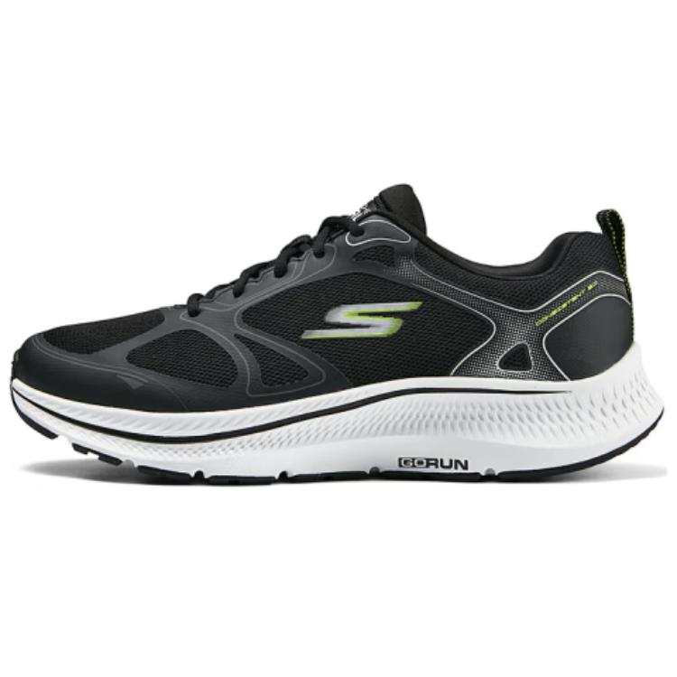 Skechers Cushioning Abrasion Resistant Cushioning, Wear Resistant Low top Casual Running Shoes Men's Black White