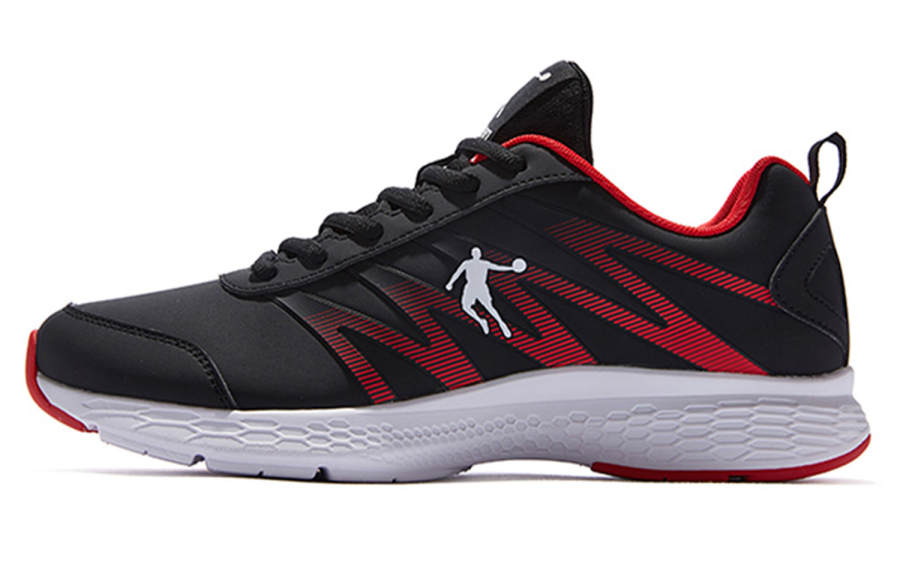 QIAODAN Low top Long Distance Running Shoes Men's Black Aurora Red