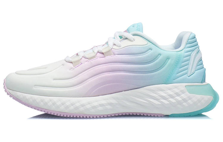 Li-Ning Li Ning Slip Resistant Abrasion Resistant Low top Running Shoes Women's Light Blue
