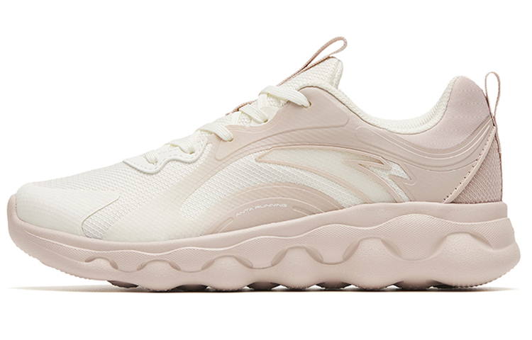 Anta Sheepskin Cushioning Slip Resistant Abrasion Resistant Breathable Low top Running Shoes Women's White Gray