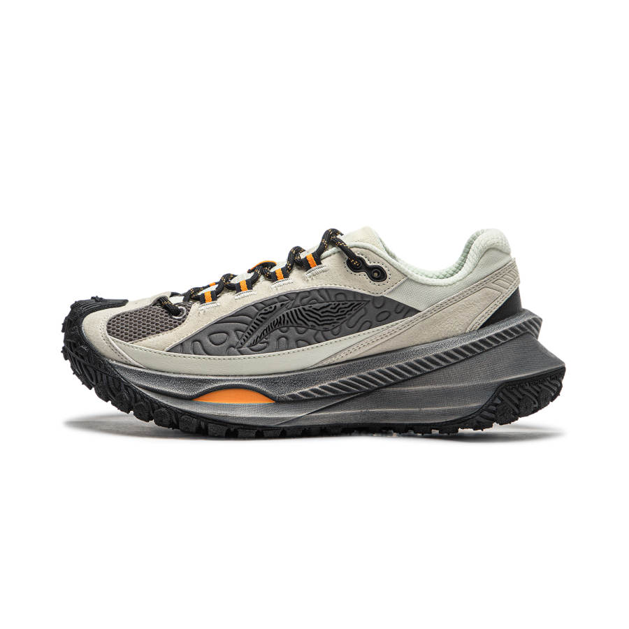 Li-Ning Li Ning Ranger CRC Comfortable Cushioning, Wear Resistant Low top Casual Running Shoes Unisex White Gray