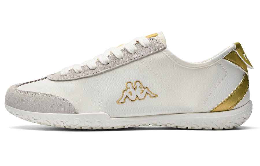 Kappa Slip Resistant Abrasion Resistant Slip Resistant Abrasion Resistant Low top Running Shoes Unisex White Gold