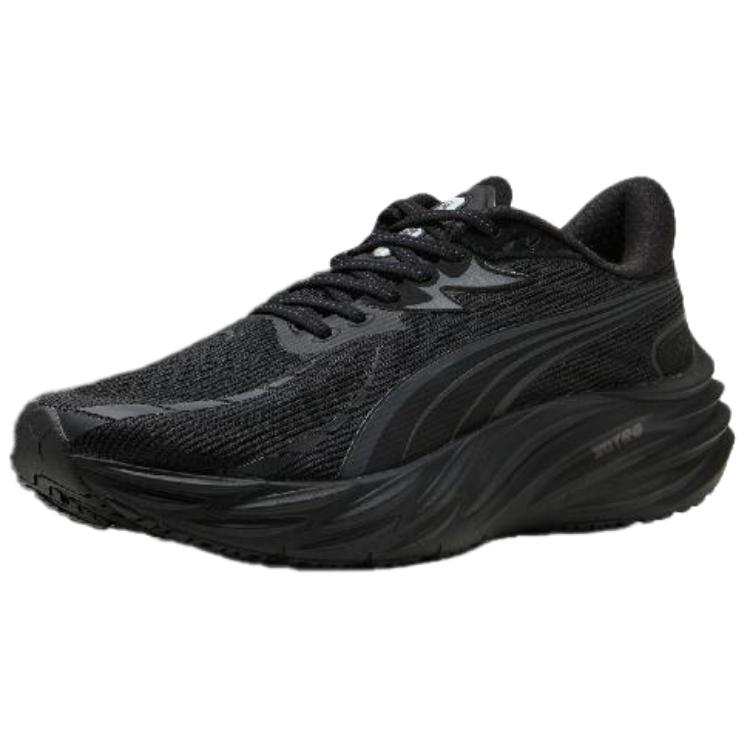 PUMA Velocity NITRO 4 Cushioning Abrasion Resistant Low top Running Shoes Men's Black