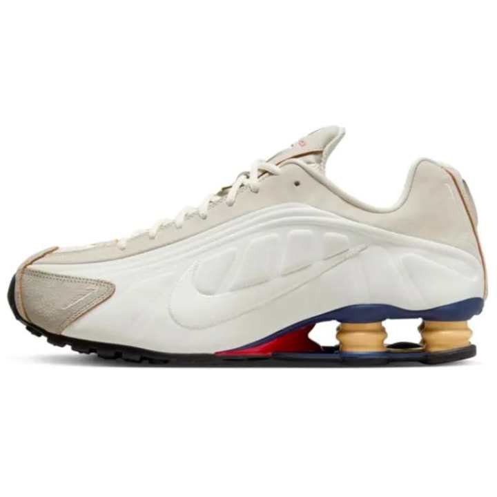 Nike Nike Shox R4 Slip Resistant Abrasion Resistant Low top Running Shoes Men's Beige Brown