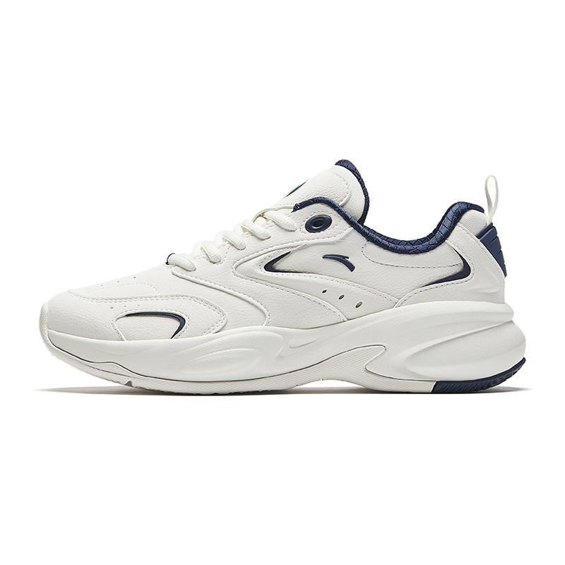 Anta ACE Slip Resistant Abrasion Resistant Low top Casual Running Shoes Women's Ivory White/New Ink Blue