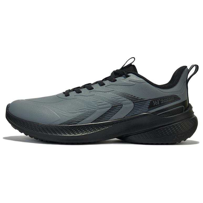 361° Slip Resistant Lightweight Non slip Lightweight Low top Casual Running Shoes Men's Gray Black