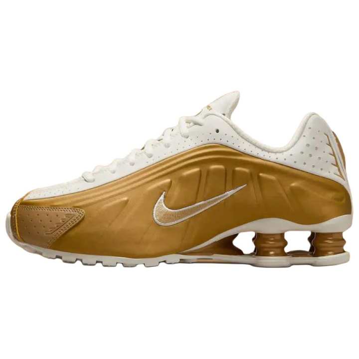 Nike Nike Shox R4 Low top Casual Running Shoes Women's White Gold