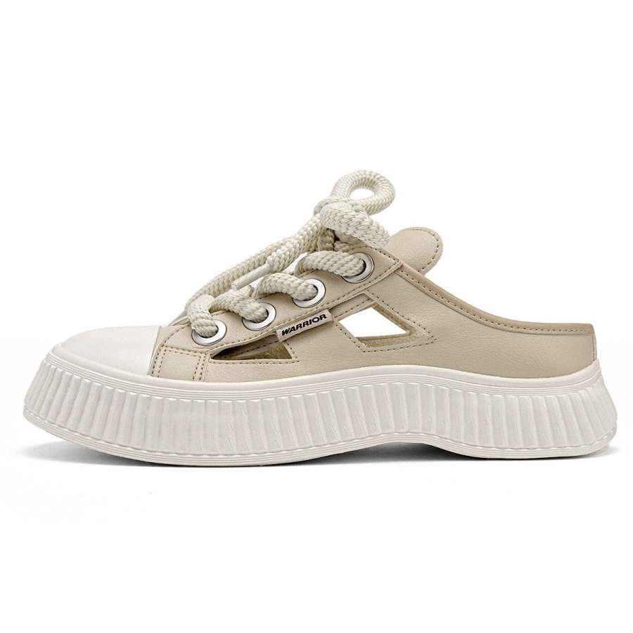 Warrior Quiet Abrasion Resistant Closed Toe Slippers Women's Dark Beige