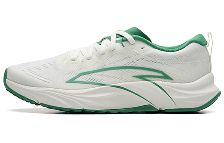 ANTA Asphalt Road Dominator 1.0 Running Shoes Women's Low Top Ivory White/Track Green