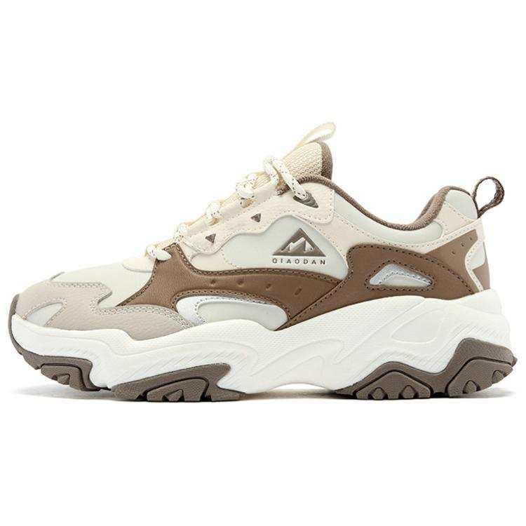 QIAODAN Slip Resistant Abrasion Resistant Slip Resistant Abrasion Resistant Low top Running Shoes Women's Beige Brown
