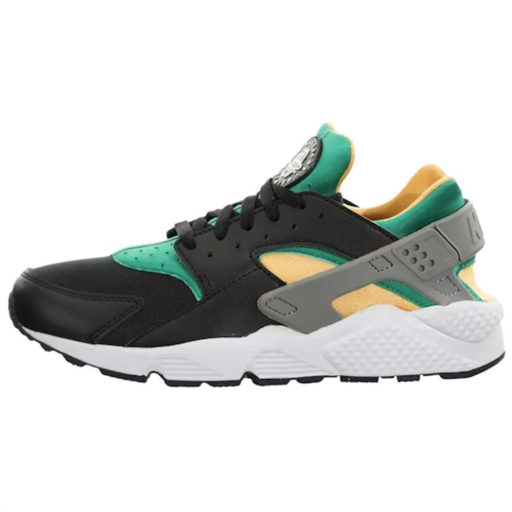 Nike Nike Air Huarache Abrasion Resistant Low top Running Shoes Men's Black Green
