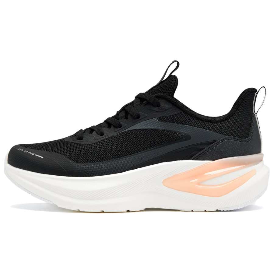 QIAODAN Low top Casual Training Sprint Running Shoes Women's Black Gray