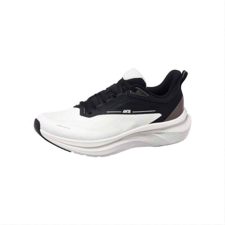 Anta Light Cloud Slip Resistant Low top Running Shoes Men's White Black