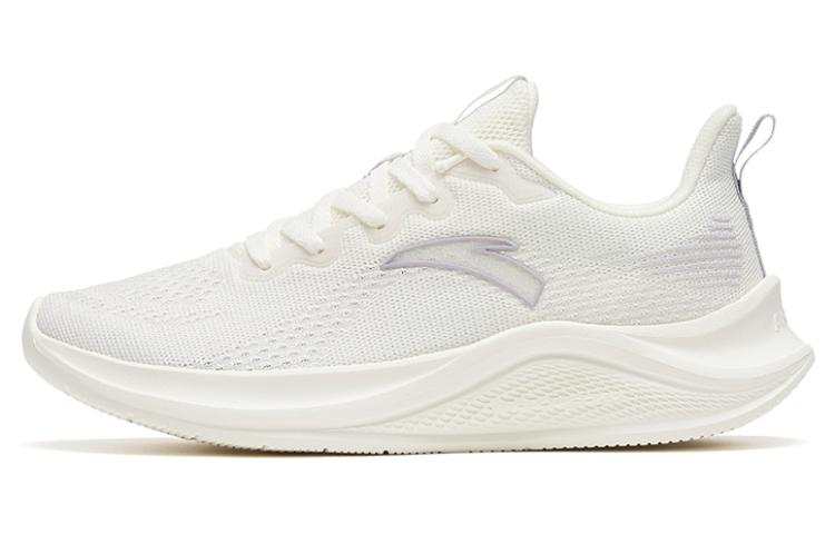 Anta Flyknit Wander Cushioning Slip Resistant Abrasion Resistant Low top Casual Running Shoes Women's Gray Purple