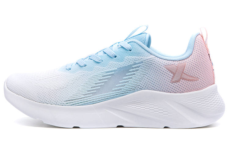 XTEP Cushioning Slip Resistant Abrasion Resistant Breathable Lightweight Low top Running Shoes Women's Pink Blue Gray