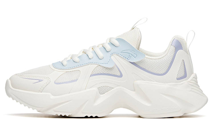 ANTA Running Shoes Women's Low Top Ivory White/Light Blue/Poplar Catkin Purple