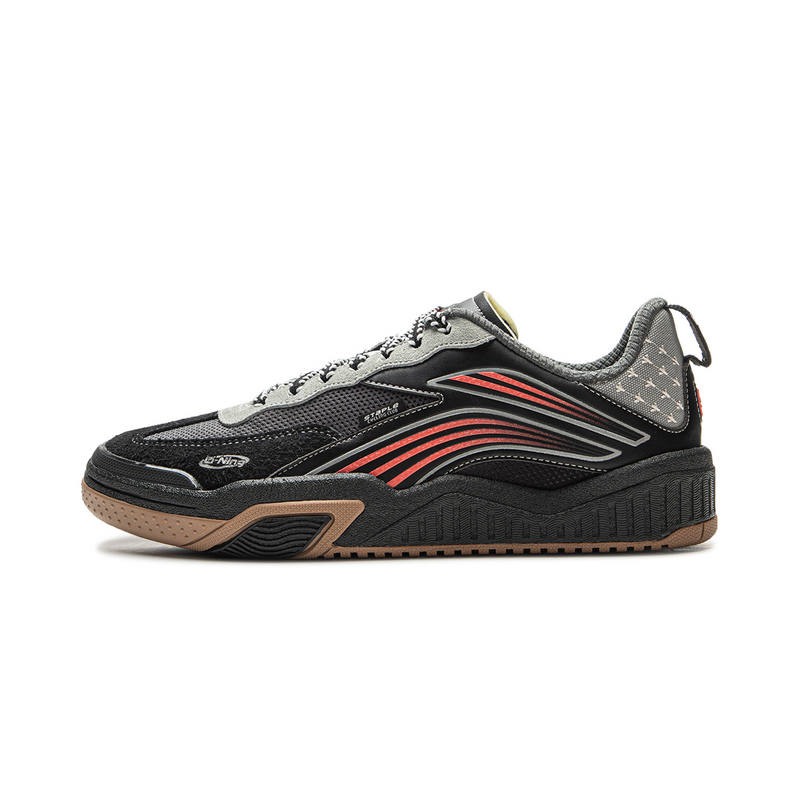 Li-Ning Li Ning Support Lightweight Rebound Low top Casual Shoes Unisex Black Silver Fox Gray