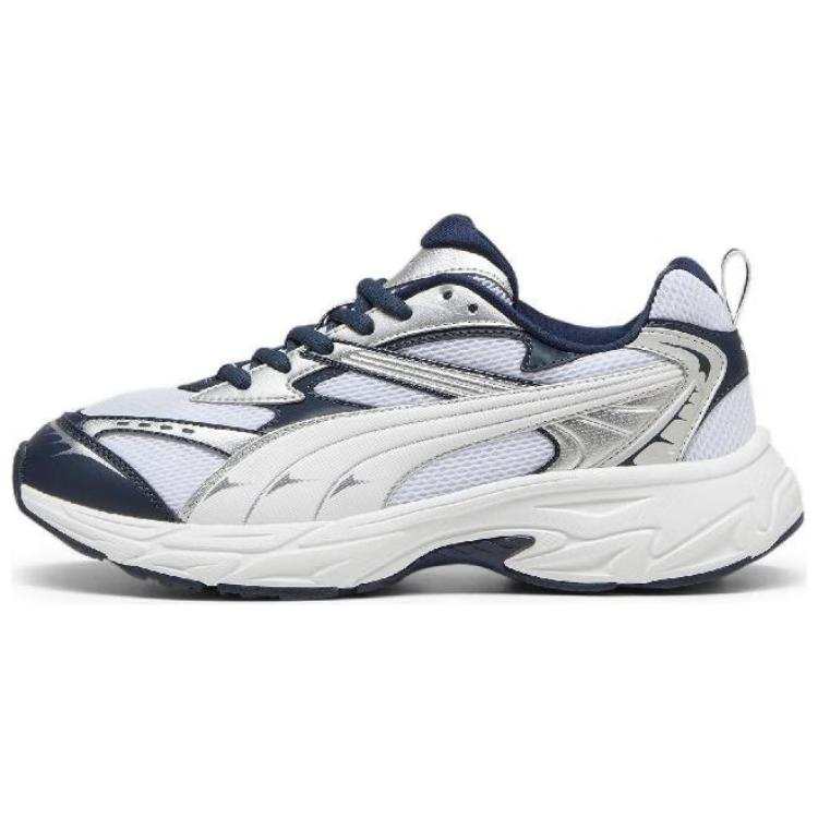 PUMA Morphic Abrasion Resistant Low top Casual Shoes Unisex White Silver