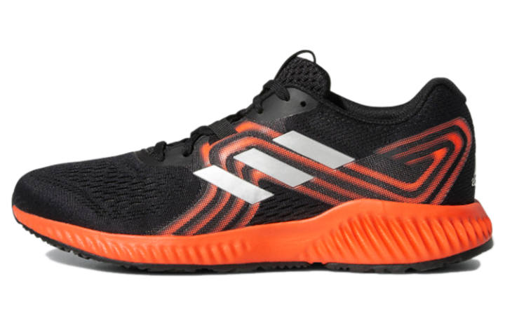 Adidas Adidas Aerobounce 2 Breathable Low top Running Shoes Men's Black Orange
