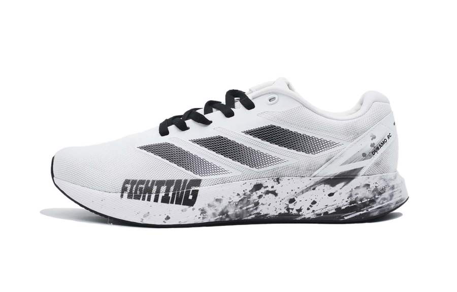 Adidas Adidas Duramo RC Mesh Cushioning Slip Resistant Abrasion Resistant Breathable Low top Running Shoes Unisex Black White