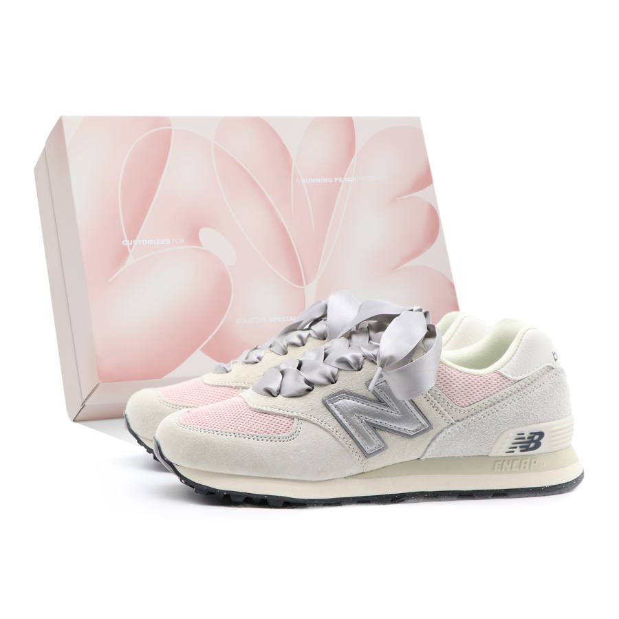 New Balance New Balance NB 574 Low top Running Shoes Unisex Gray Silver Pink