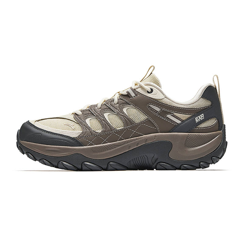 Anta Cushioning Breathable Low top Casual Running Shoes Men's Beige Gray