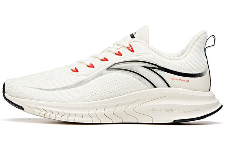 Anta Comfortable Cushioning Abrasion Resistant Breathable Low top Running Shoes Men's White