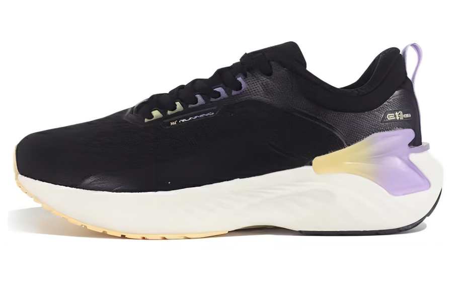 361° Cushioning, Wear Resistant Low top Running Shoes Women's Obsidian Black Digital Lavender
