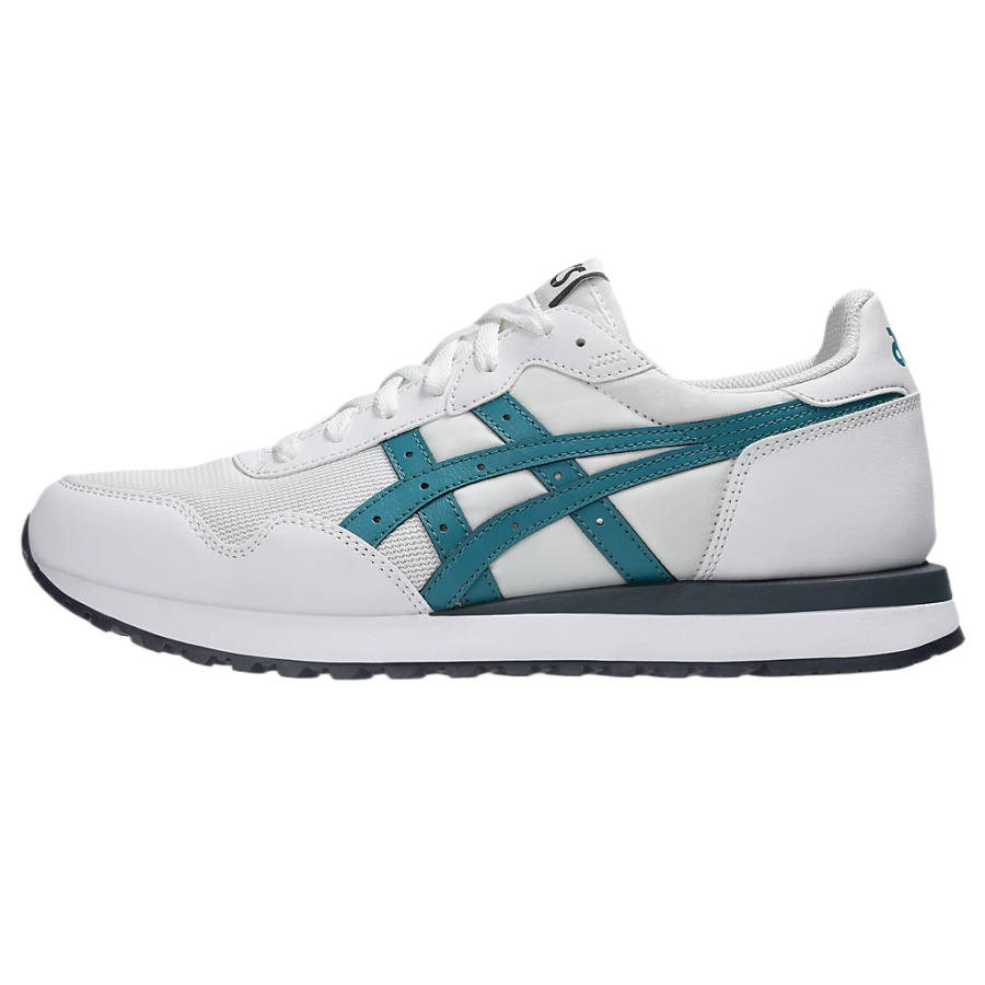 ASICS Tiger Runner 2 Synthetic Leather Cushioning Low top Running Shoes Unisex White Green