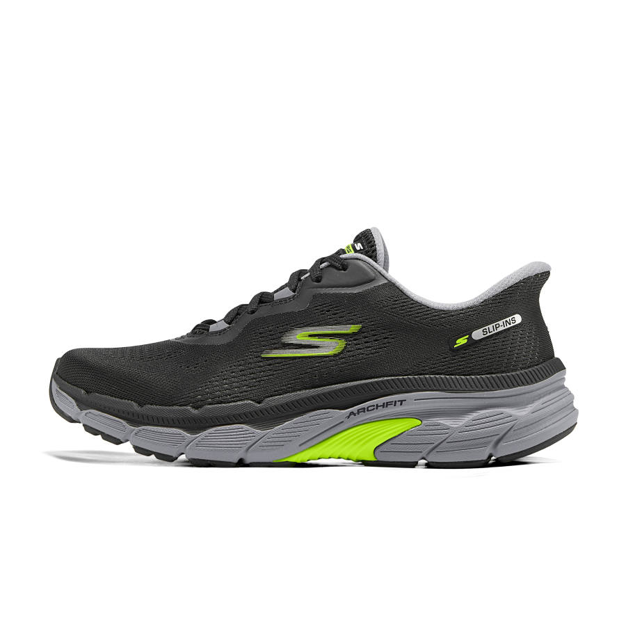 Skechers MEN'S GO Abrasion Resistant Breathable Low top Casual Running Shoes Men's Black Gray
