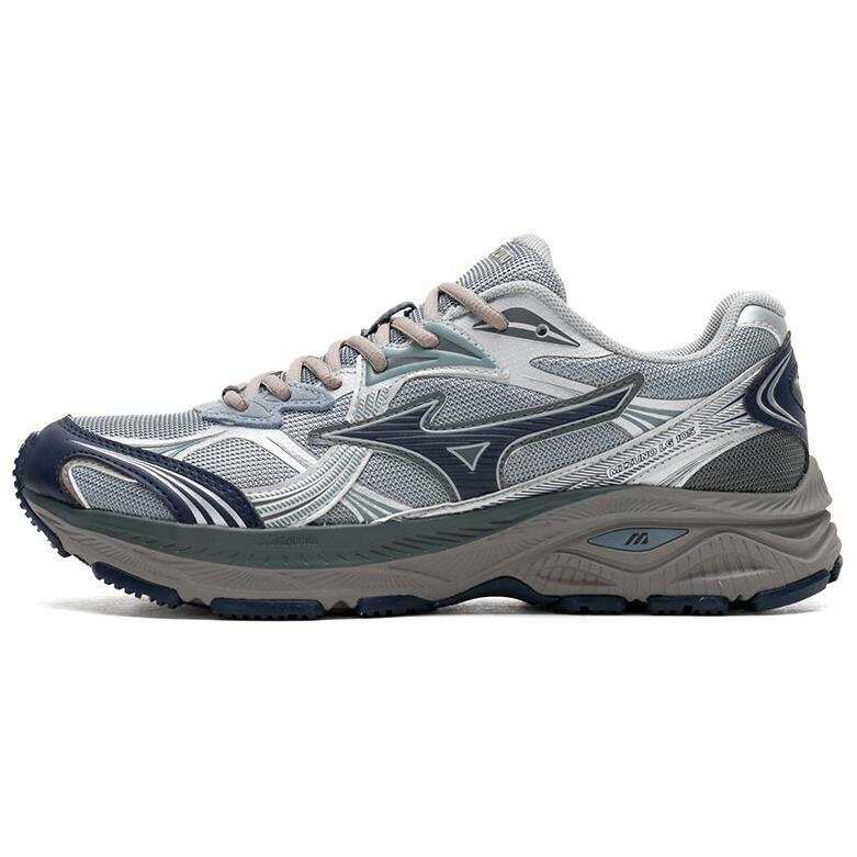 Mizuno Slip Resistant, Abrasion Resistant, Breathable Low top Running Shoes Unisex Blue Black