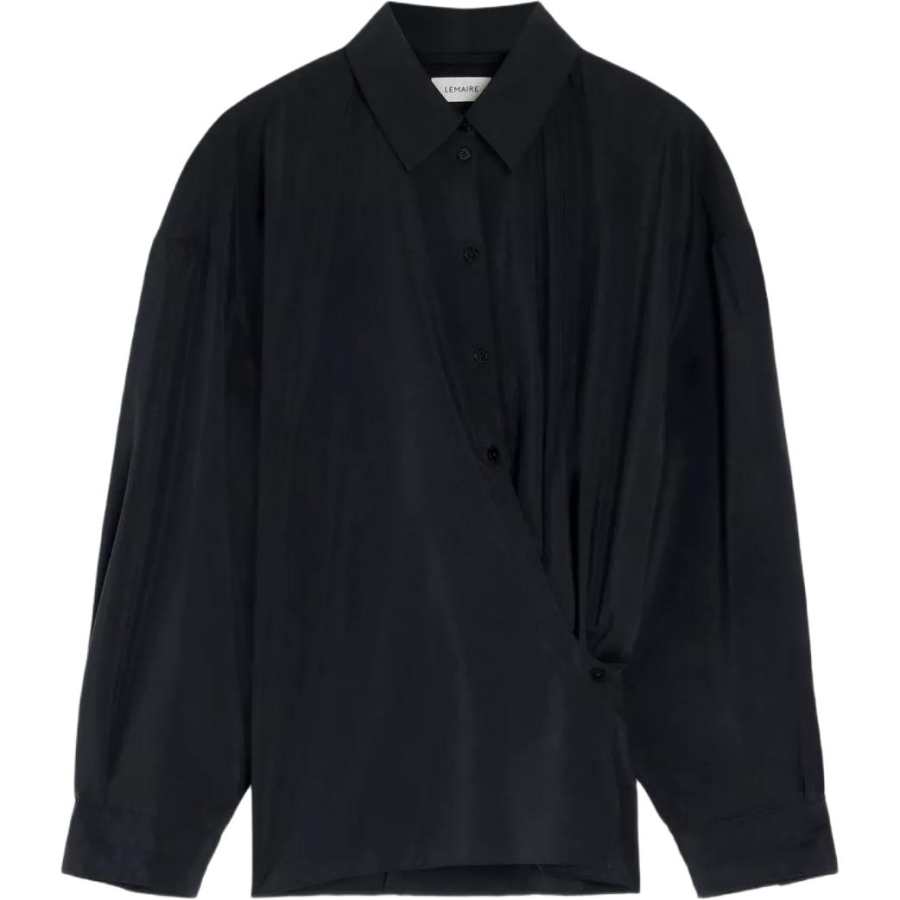 Lemaire twisted-detail polo-collar shirt
