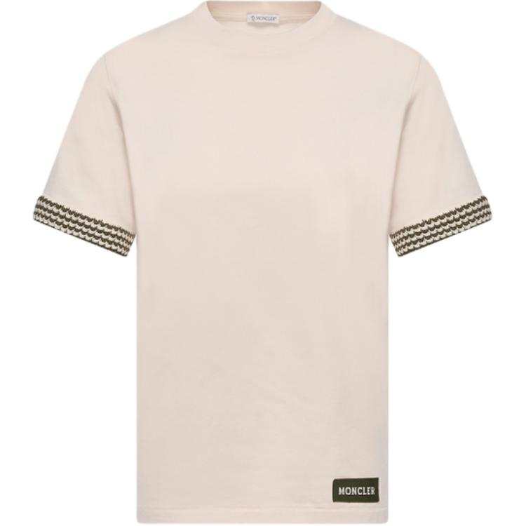 Moncler Moncler patterned-sleeve T-shirt