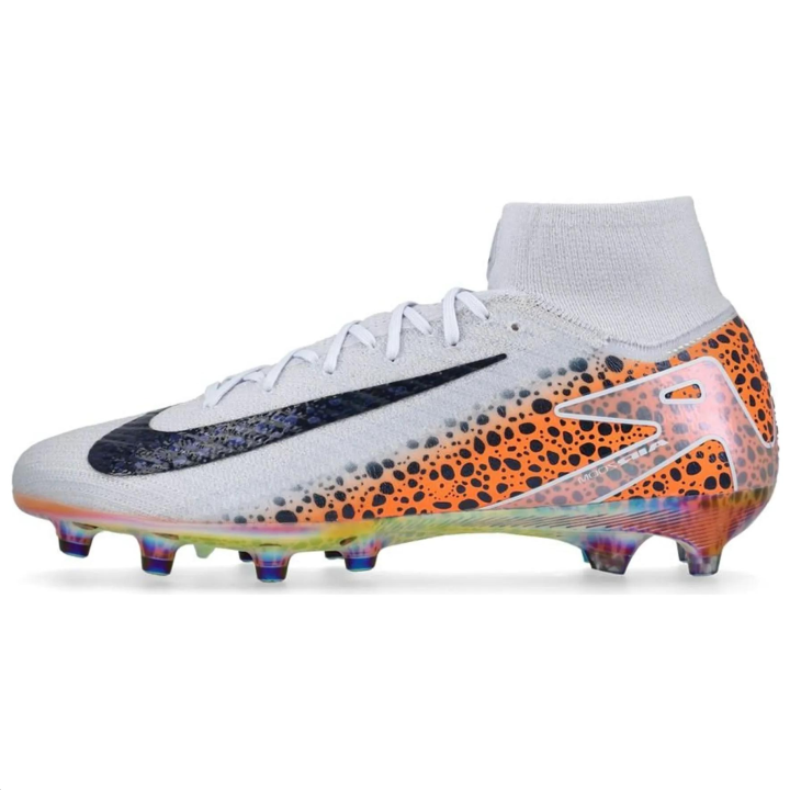 Nike Nike Mercurial Superfly 10 AG Artificial Ground Slip Resistant Abrasion Resistant Soccer Shoes Men's White Orange