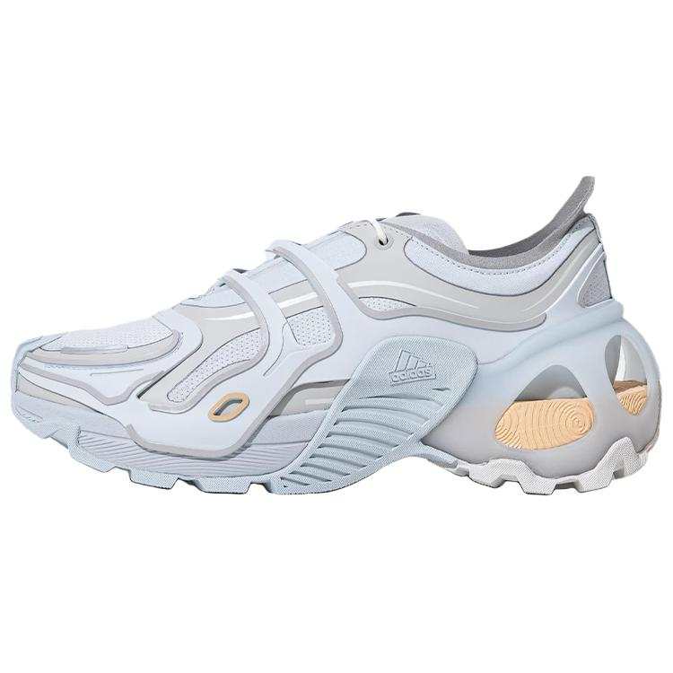 Adidas Adidas Wonder Runner Fabric Cushioning Slip Resistant Abrasion Resistant Low top Running Shoes Unisex Blue Gray White