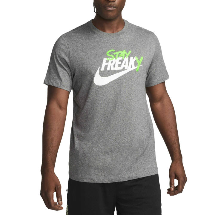 Nike Nike Dri Fit T Shirts Men's Charcoal Gray Crew Neck Moderate