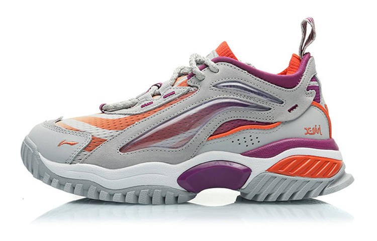 Li-Ning Li Ning Aurora Skywalk BAD FIVE XGIRL Low top Sports Casual Shoes Women's Microcrystalline Gray