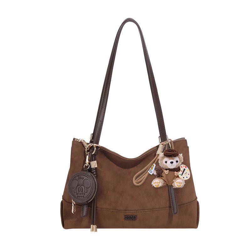 Disney Mickey Mouse Pu Shoulder Bag Women's Warm Brown/Dark Brown