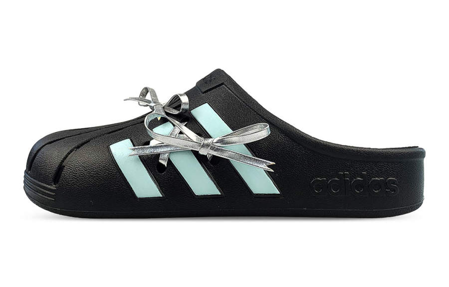 Adidas Adidas ADILETTE CLOGS Abrasion Resistant Abrasion Resistant Closed Toe Slippers Unisex Black Green