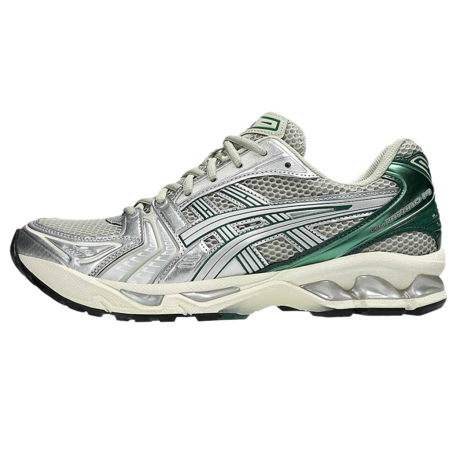ASICS Gel Kayano 14 Running Shoes Unisex White Silver Green