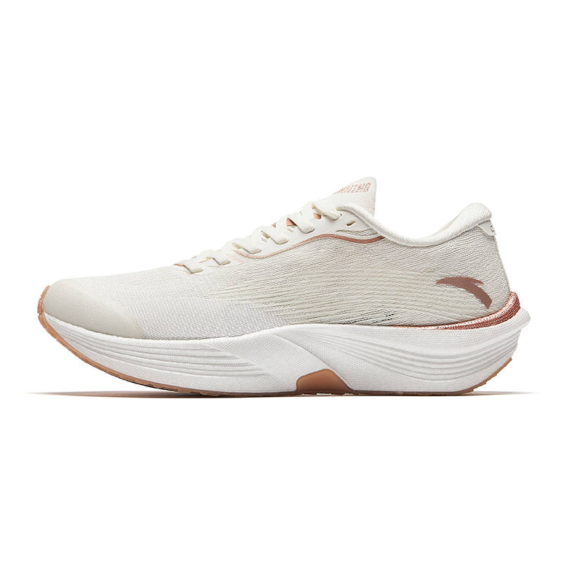 Anta Fabric Cushioning Slip Resistant Abrasion Resistant Low top Running Shoes Women's White