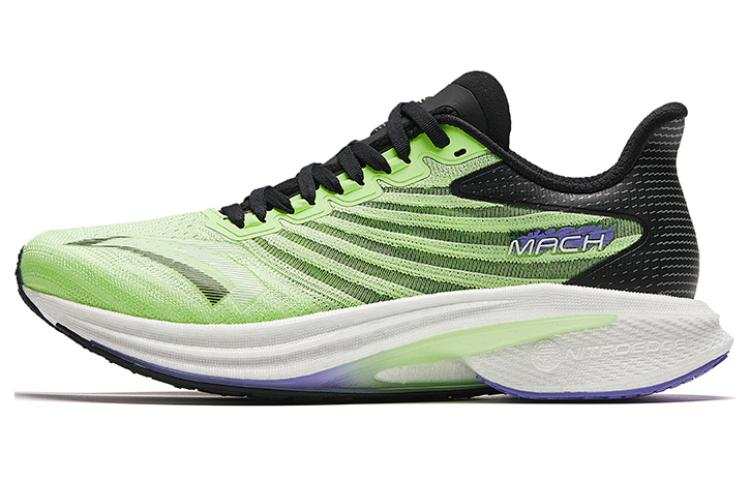 Anta MACH 4.0 Cushioning Slip Resistant Abrasion Resistant Rebound Low top Running Shoes Men's Green Black