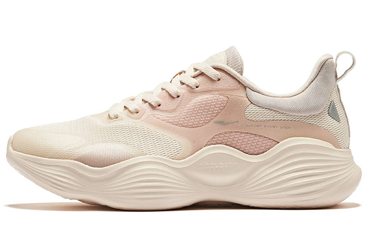 Erke Bao Bao Dan 2.0 Textile, Synthetic Leather Cushioning, Wear Resistant Low top Casual Running Shoes Women's