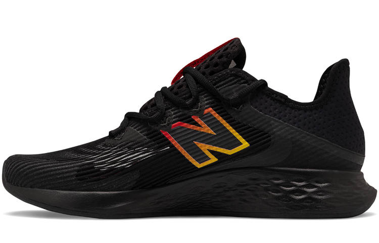 New Balance New Balance Comfortable Cushioning Low top Running Shoes Unisex Black Red D Width