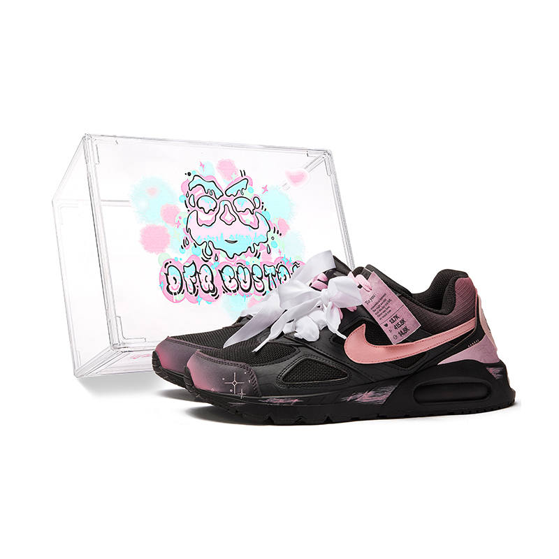 Nike Nike Air Max Ivo Slip Resistant Slip Resistant Low top Casual Running Shoes GS Black Pink