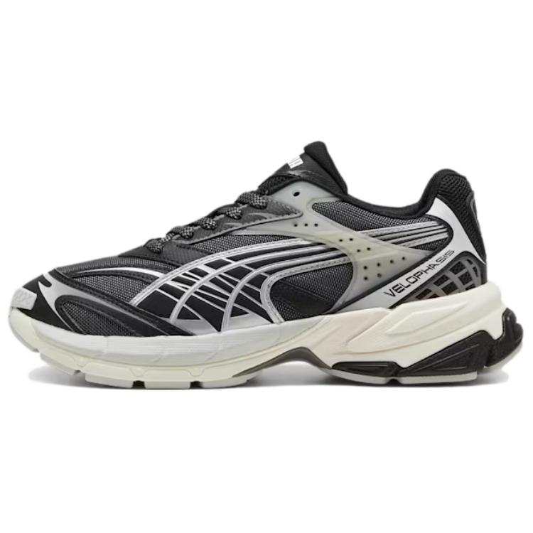 PUMA Velophasis Soft And Comfortable Slip Resistant Abrasion Resistant Low top Running Shoes Unisex Black